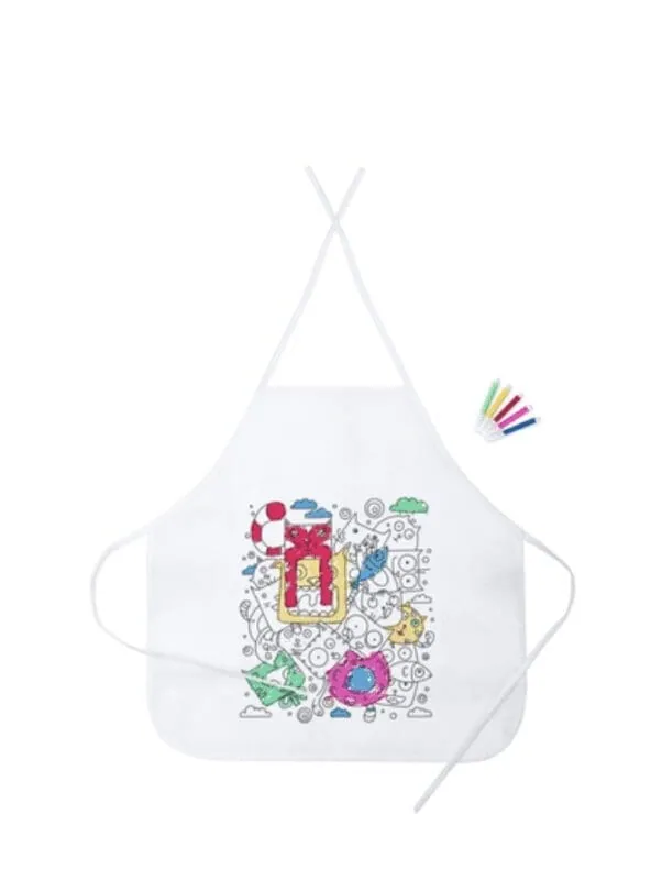 A kitchen apron to color, markers V9683 – promotional product with your logo
