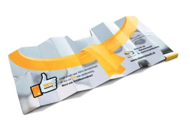 Advertising Compact Metalic Car-Sunshade – promotional product with your logo