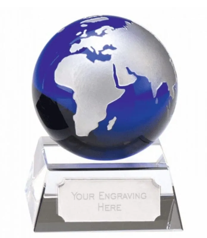 Aqua Mini Globe Optical/Blue 8,89 cm KK152 – promotional product with your logo