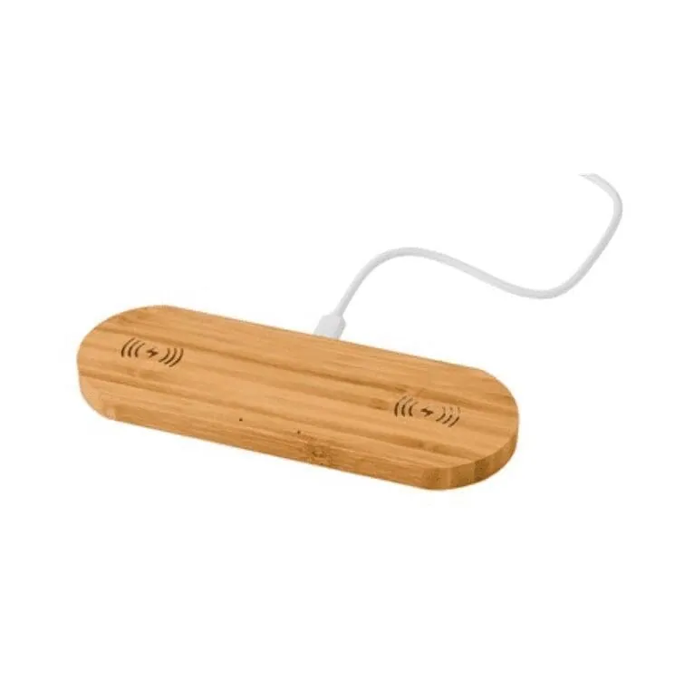 Bamboo wireless charger 5W V0138 – promotional product with your logo