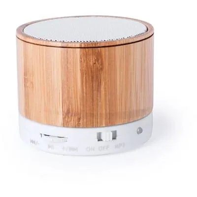 Bamboo Wireless speaker 3W, radio V3981 – promotional product with your logo