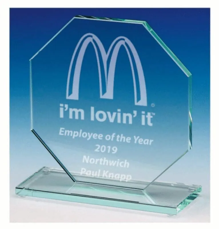 Broad Octagon Jade Glass 10,1 cm JC007A – promotional product with your logo