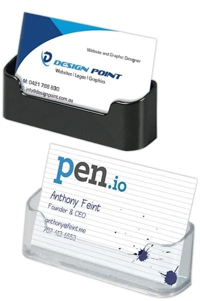 Business Card holder, rounded – horizontal – promotional product with your logo