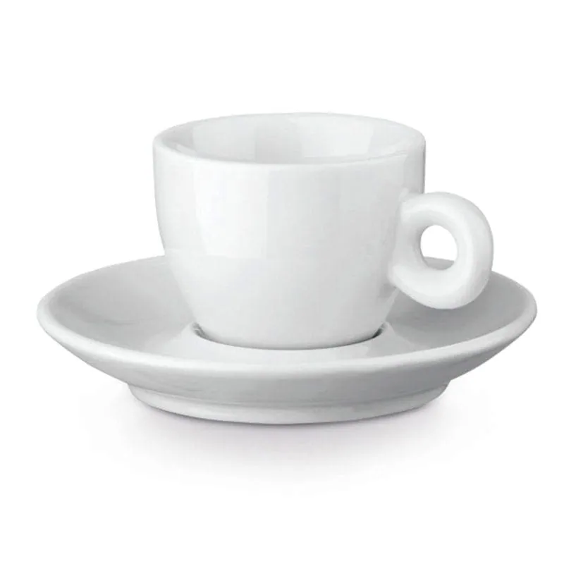 Coffee Ceramic cup and saucer PRESSO 94674 – promotional product with your logo