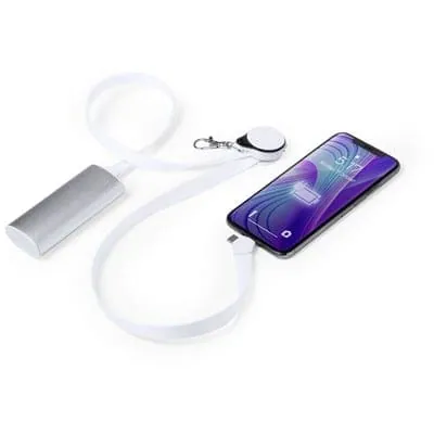 Duo Charging Cable Lanyard V3953 – promotional product with your logo