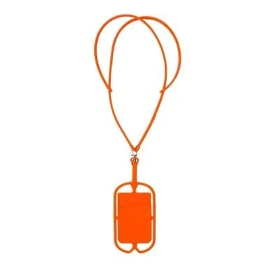 Elegant Silicone Lanyard & Elastic phone holder V0589 – promotional product with your logo