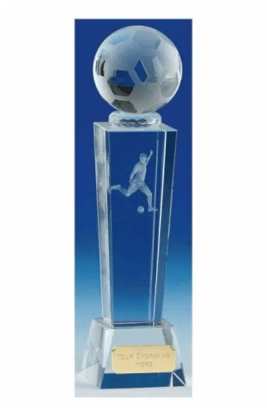 Football Unite Crystal Optical 17,7 cm KK075A – promotional product with your logo