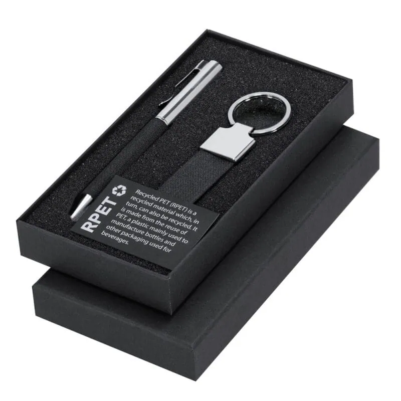 Gift set, keyring, ball pen, gift box VA318 – promotional product with your logo