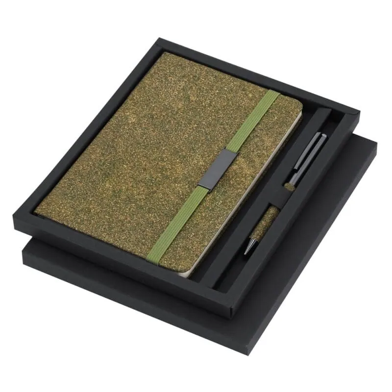 Gift set, notebook approx. A5, ball pen, gift box VA392 – promotional product with your logo