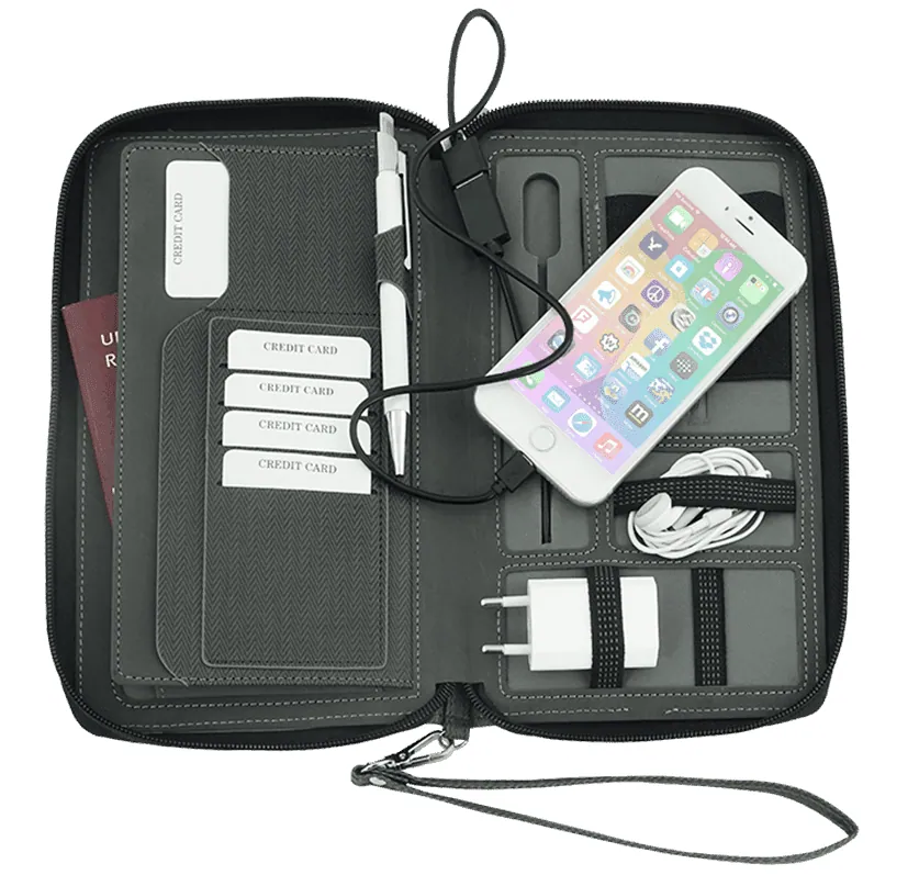 HIKER Travel Wallet with Power Bank 895091 – promotional product with your logo