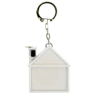 Keyring with 1m tape measure HOUSE V2088 – promotional product with your logo