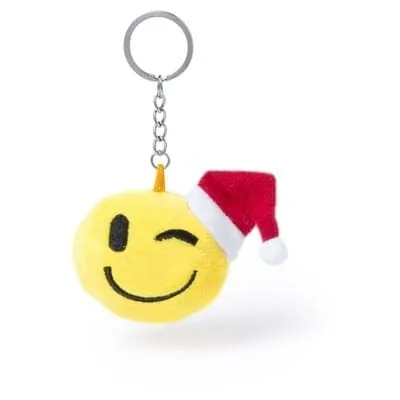 Keyring, Christmas “smiling face” V8982 – promotional product with your logo