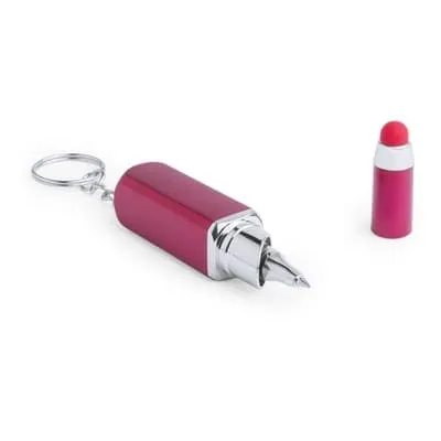 Keyring “lipstick”, ball pen, touch pen V1736 – promotional product with your logo