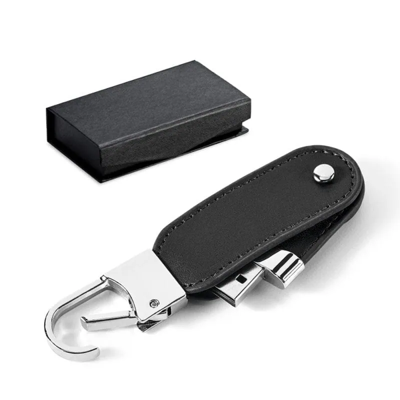 Leather USB flash drive, 4GB BRAGG 97568 – promotional product with your logo
