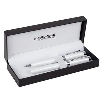 Mauro Conti writing set, ball pen and roller ball pen V4843 – promotional product with your logo
