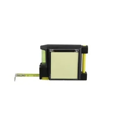 Measuring tape 2m, spirit level, memo pad, ball pen V5617 – promotional product with your logo