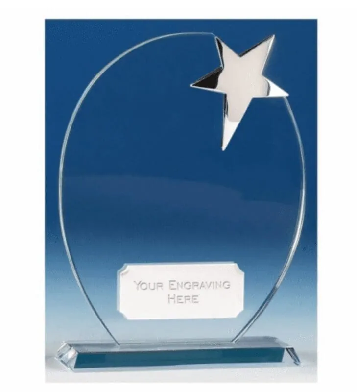 Mission Star Glass with Plate 16,5 cm KK147AP – promotional product with your logo