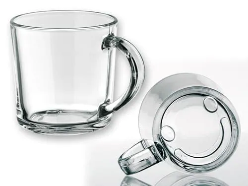 Glass mug soffy, 280 ml, transp. – promotional product with your logo