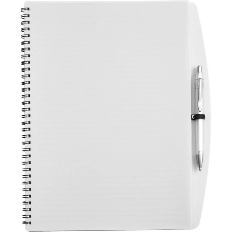 Notebook A4 with ball pen, 65 lined sheets V2334 – promotional product with your logo