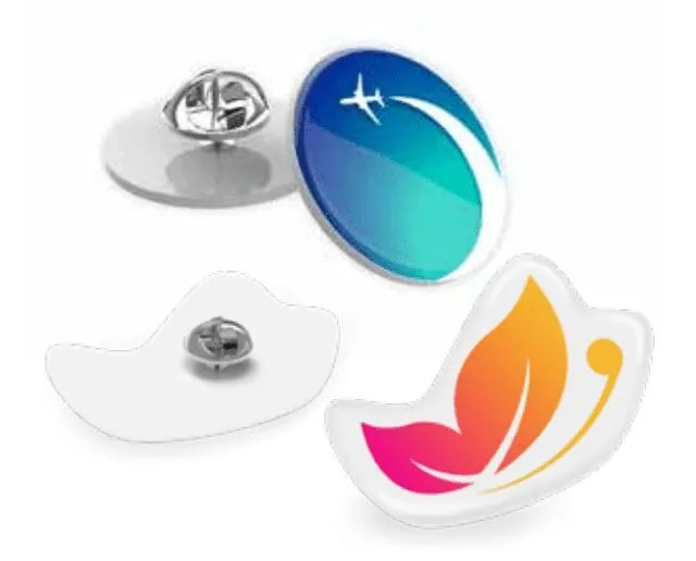 Pin plastic – promotional product with your logo