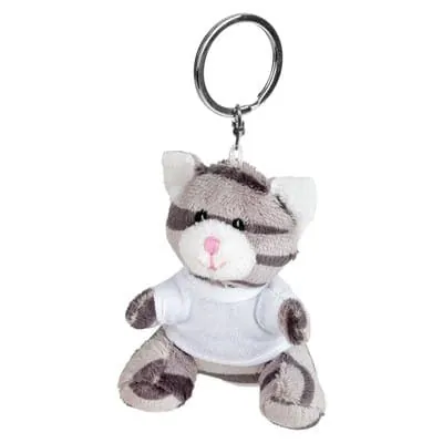 Plush cat, keyring | Ollie HE737 – promotional product with your logo
