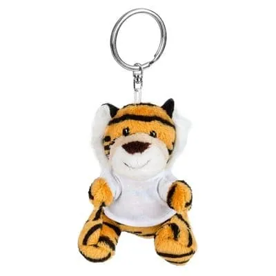 Plush tiger, keyring | Raine HE753 – promotional product with your logo
