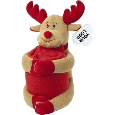 Plush toy with blanket 102 x 77 cm V5581 – promotional product with your logo