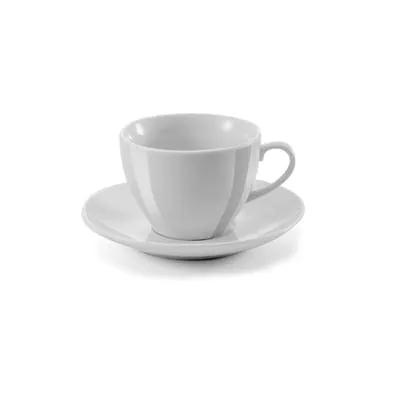 Porcelain Cup 230 ml with saucer V5468 – promotional product with your logo