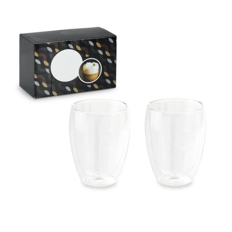Coffee Set of 2 cups Machiato 93895 – promotional product with your logo