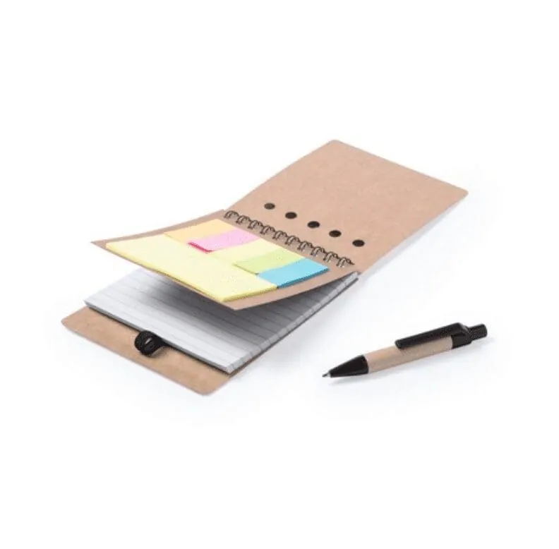 Set of notes, notebook approx. A6, memo pad, pen V2925 – promotional product with your logo