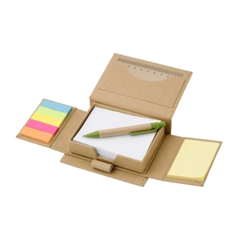 Set of notes, sticky notes, pen, ruler V2695 – promotional product with your logo