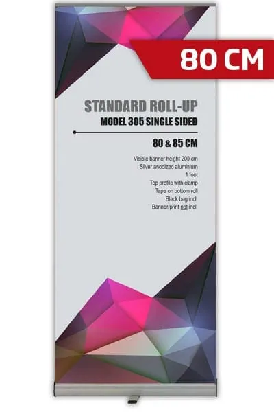 Roll-up, single sided – alu – 80 x 200 cm – promotional product with your logo