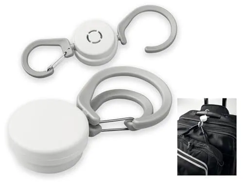 Plastic hook with carabiner oren – promotional product with your logo