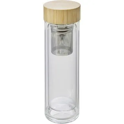 Vacuum flask 420 ml, thermo mug with sieve stopping dregs V0774 – promotional product with your logo