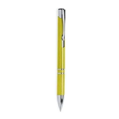 Wheat straw ball pen, metal clip V1972 – promotional product with your logo