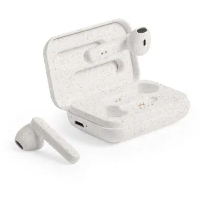 Wheat straw wireless earphones V0380 – promotional product with your logo