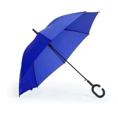 Windproof automatic umbrella, C shaped handle V0492 – promotional product with your logo