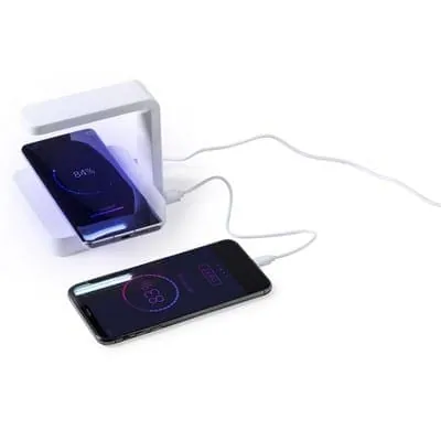 Wireless charger 10W, UV-C sterilizer V0106 – promotional product with your logo