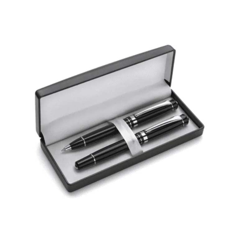 Writing kit, ballpoint pen and roller pen V1426 – promotional product with your logo